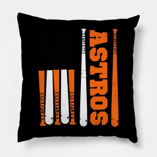 Astros Baseball american flag Pillow