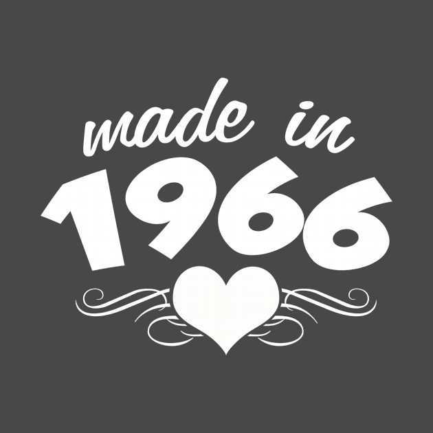 50th birthday gifts for women Made in 1966 Heart Design 50 birthday shirt by AwesomePrintableArt