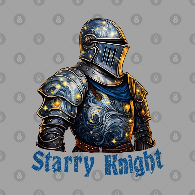 Starry Knight - Van Gogh's Knight in Starry Armor by Shirt for Brains