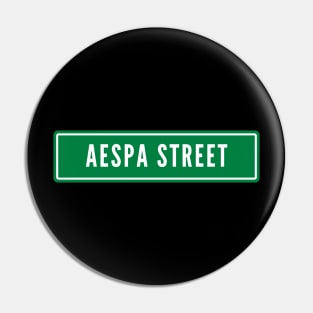 aespa Street Sign Pin