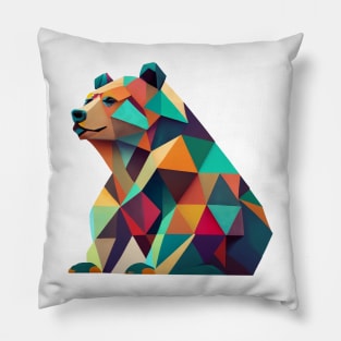 Cute Bear Geometric Pillow