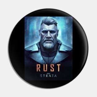 The Strata Rust Portrait Pin