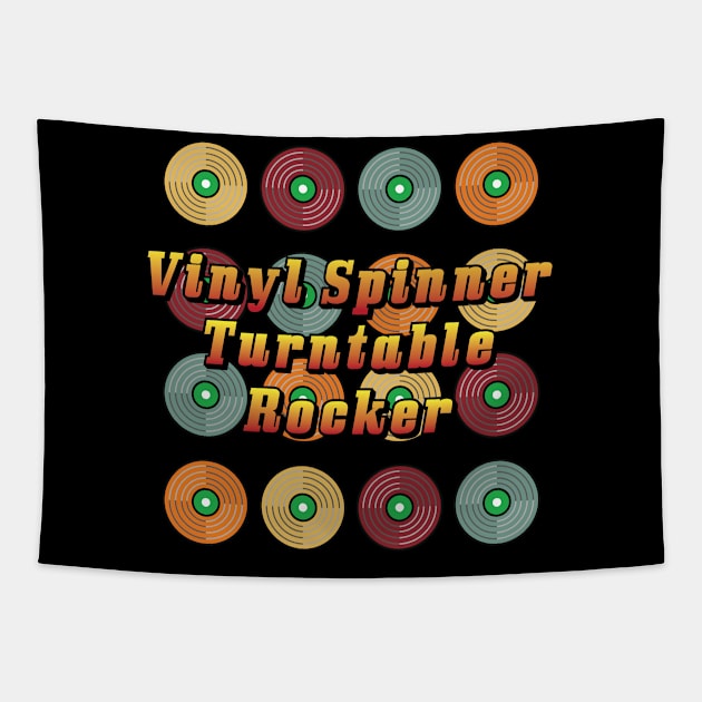 Record Collector and Vintage Vinyl Lover Turntable Music Tapestry by Riffize