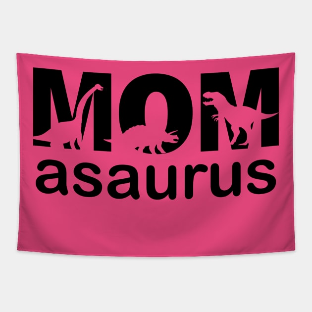 MOMasaurus Dinosaur Birthday, Dino Birthday, Dinosaur Parents, Mom Dino Tapestry by designs4up