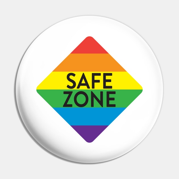 LGBTQ Safe Zone Pin by JDawnInk