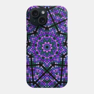 Star Burst Kaleidoscope | Nonagon Blue Green Pink Phone Case