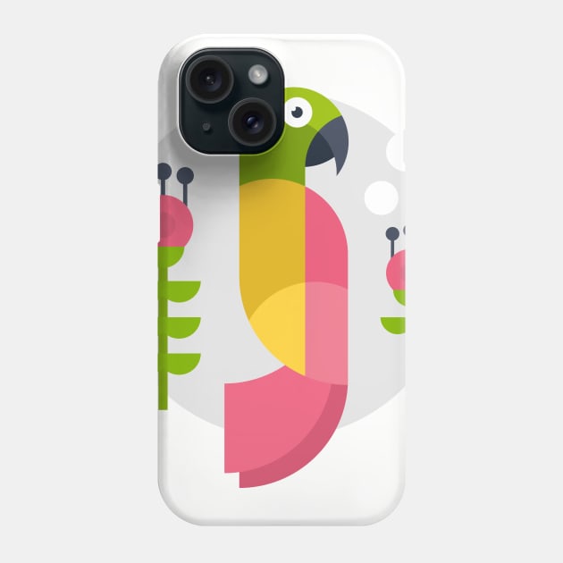 Bird and Flowers Phone Case by Favete