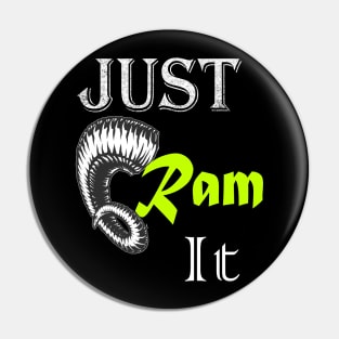 Just Ram It Funny Rams For Football Lovers Pin