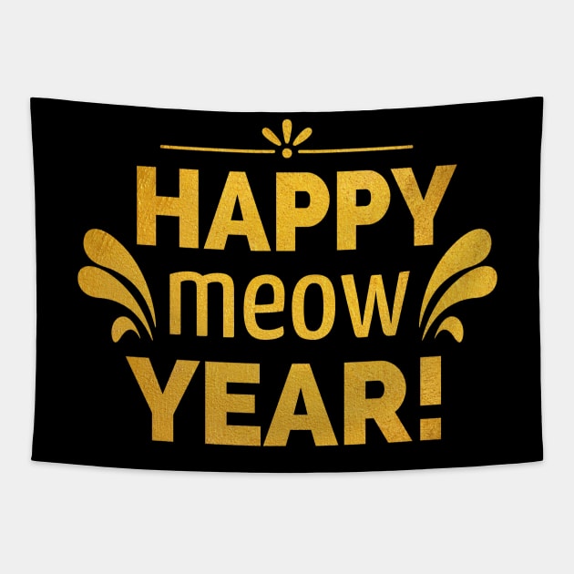 Happy New Years Eve! Tapestry by Purrfect