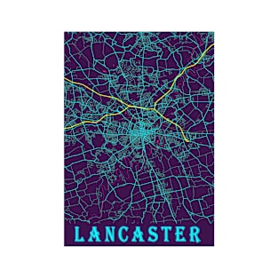 Lancaster Neon City Map T-Shirt