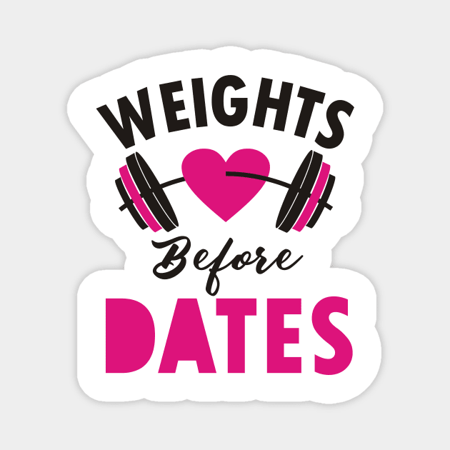 WEIGHTS BEFORE DATES Magnet by Lin Watchorn 