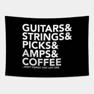 The Guitar List Tapestry