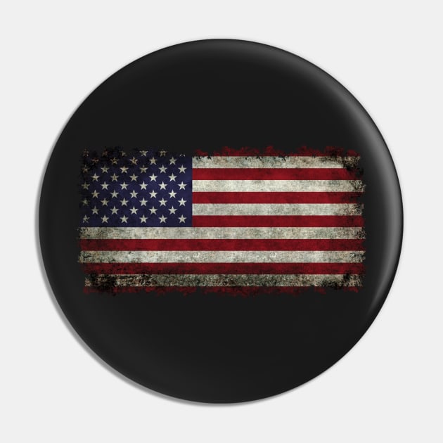 USA flag in grunge Pin by Sterling