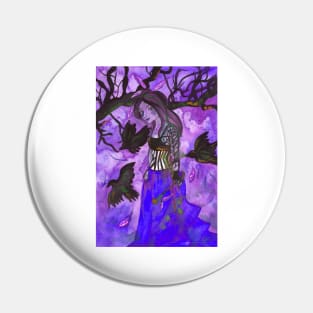 Raven Witch - Dark Violet Pin