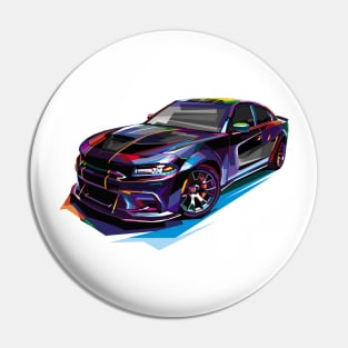 Dodge Charger SRT Hellcat, Pop Artwork Pin