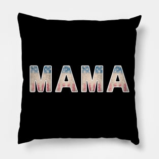 Vintage US Flag Mama Pillow