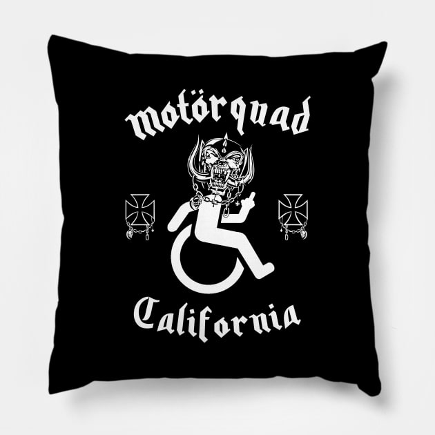 WHEELCHARIOT 3 (Motorquad) Pillow by GardenOfNightmares