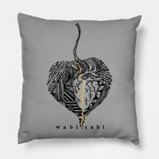 Nature Heals Wabi Sabi Kintsugi Heart Pillow