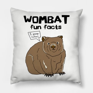 Wombat Fun Facts Pillow