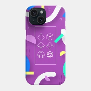 Tabletop RPG Dice Set Collector Memphis Purple Phone Case