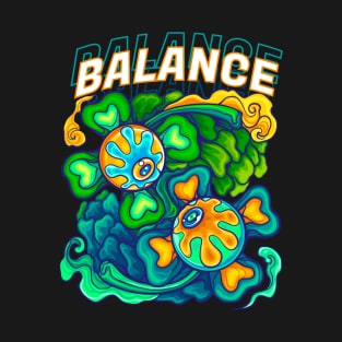 Balance Eyes and Clover Flower T-Shirt