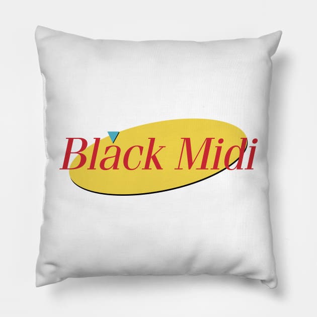 80s Retro Style // Black Midi // Ducter Pillow by venusblack