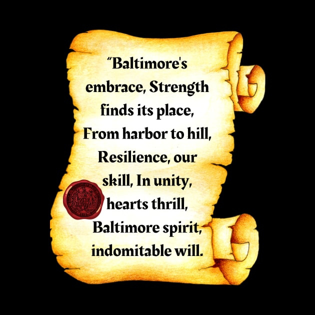 BALTIMORE POEM FROM THE CITY DESIGN by The C.O.B. Store