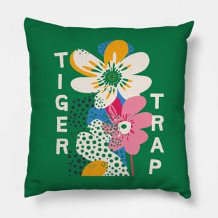 Tiger Trap • • • • • 1990s Retro Fan Aesthetic Pillow