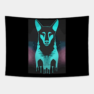 Dingo Colorful Art Print Tapestry