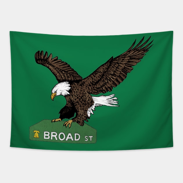 Philly Broad Street Eagle Tapestry by Elizabeth Weglein Art