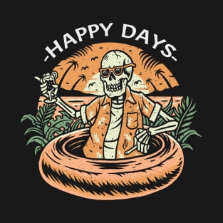 happy days skull T-Shirt
