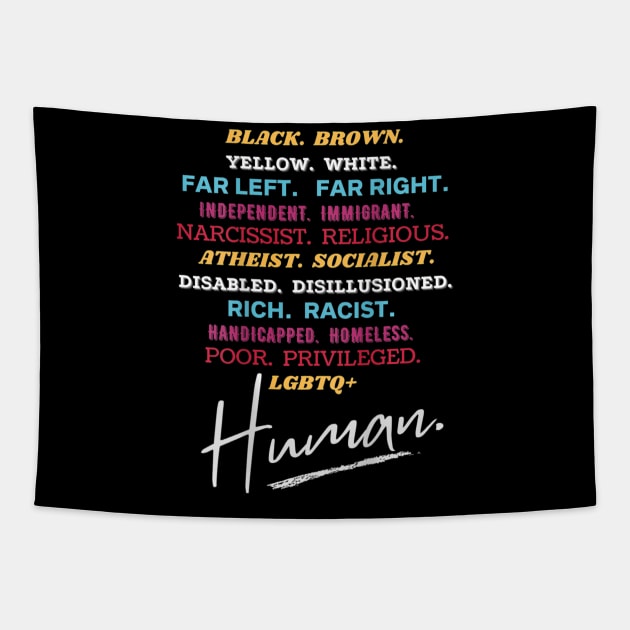 Human Diversity Awareness Graphic Type Tapestry by hony.white