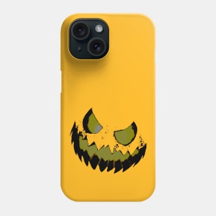 Scary Halloween Evil Laughing Yellow Orange Black Jack-O-Lantern Phone Case