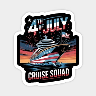 4th Of July Cruise Squad Magnet