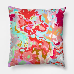 Colorful ink spill 2 Pillow