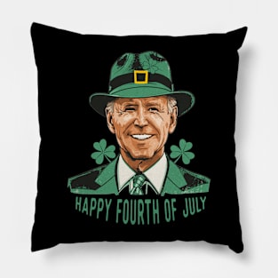 Biden St. Patty's Confused Happy Fourth Pillow