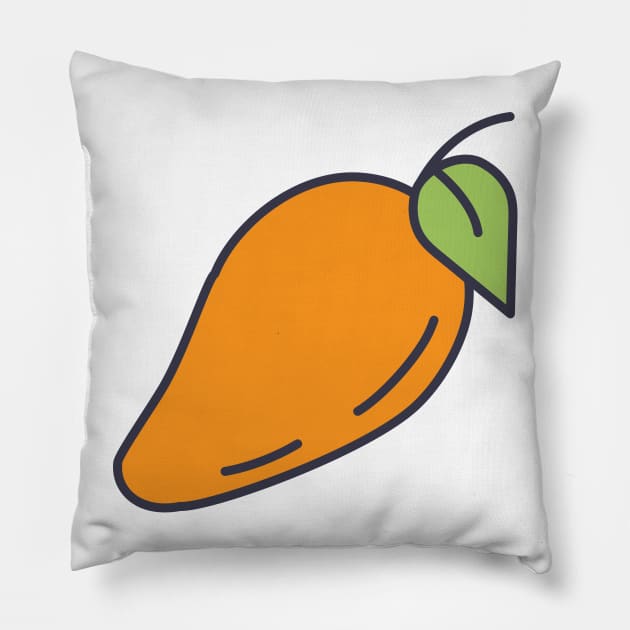 Cute Mango Pillow by Jonathan Wightman