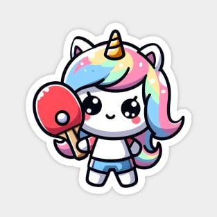 Table Tennis Unicorn Olympics 🏓🦄 - Smashing Cuteness! Magnet