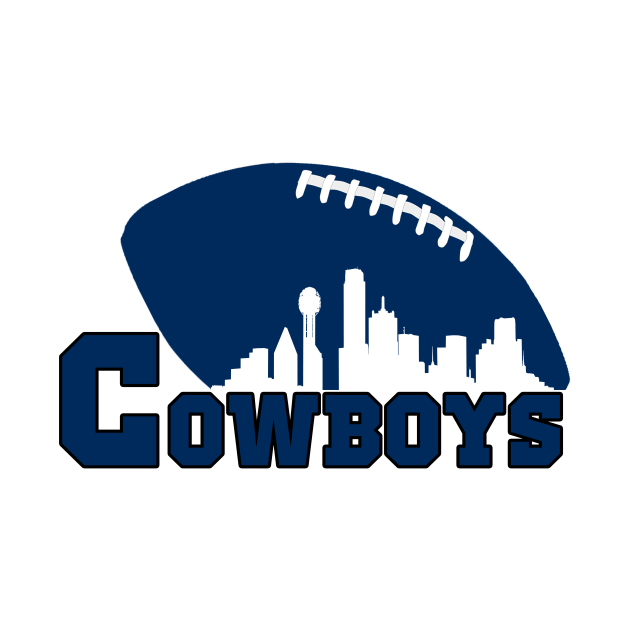 Disover Dallas Cowboys Football Skyline of Dallas City - Dallas Cowboys - T-Shirt