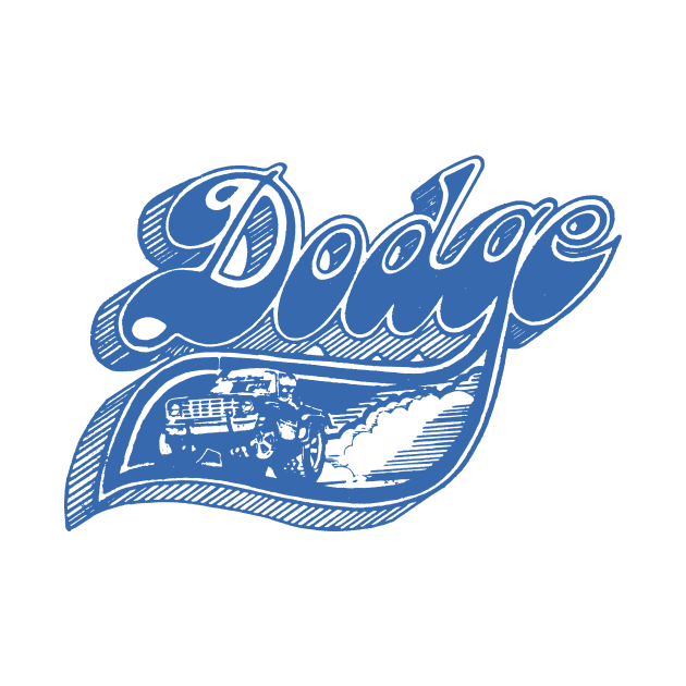 Vintage Dodge Pick-Up Art (Blue) by jepegdesign