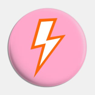 Pink and Orange Lightning Bolt Pin