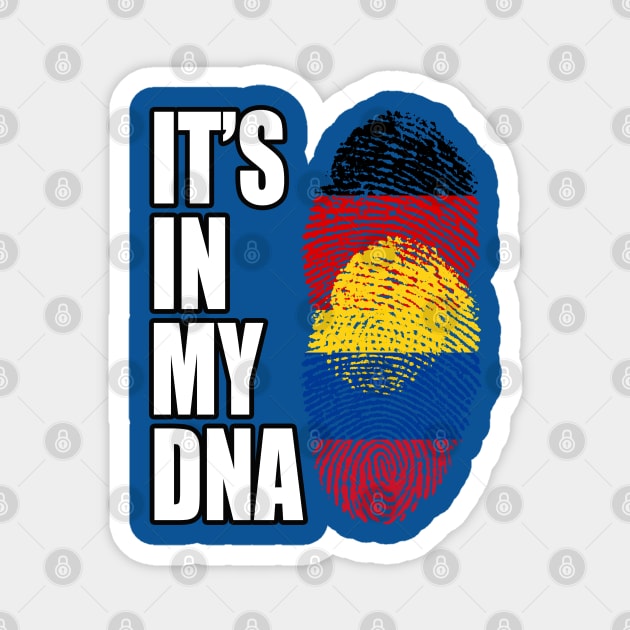 Germany and Colombian Mix DNA Heritage Magnet by Just Rep It!!