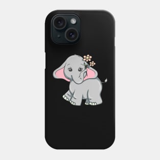 Elephant with Flower Phone Case