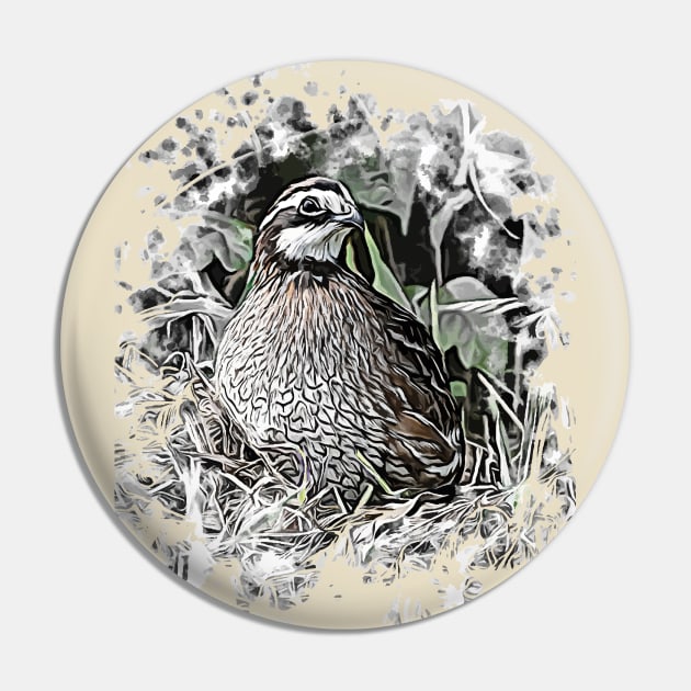 Northern Bobwhite Pin by Ripples of Time