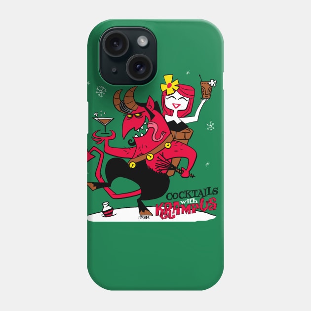 Cocktails with Krampus Phone Case by Tom Krohne