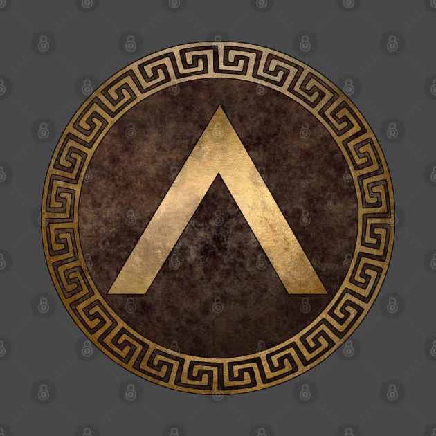 Spartan Shield Lambda Symbol of Sparta by AgemaApparel