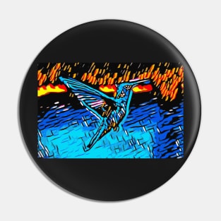 Graffiti Bird Pin