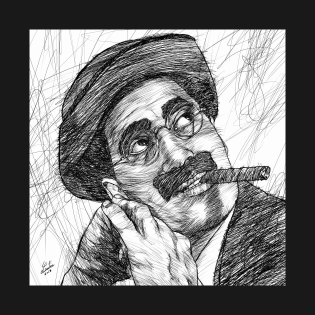 GROUCHO MARX ink portrait .3 by lautir