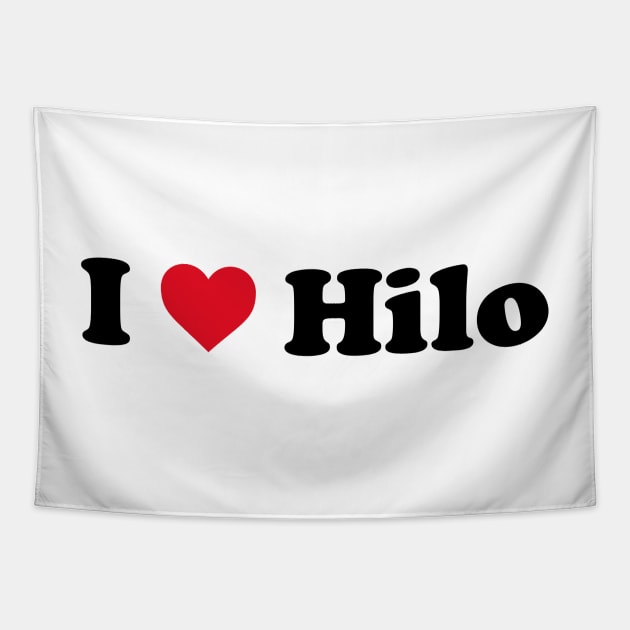 I Love Hilo Tapestry by Novel_Designs