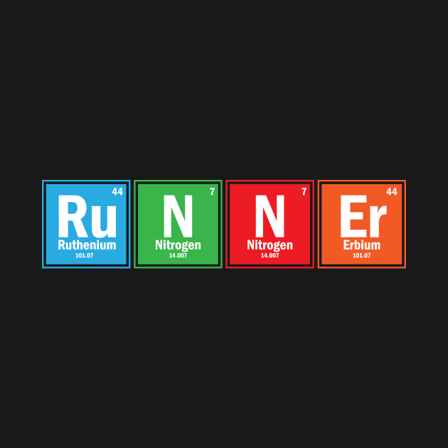 Runner Periodic Table of The Elements - Gift For Science Loving Runners by ScottsRed